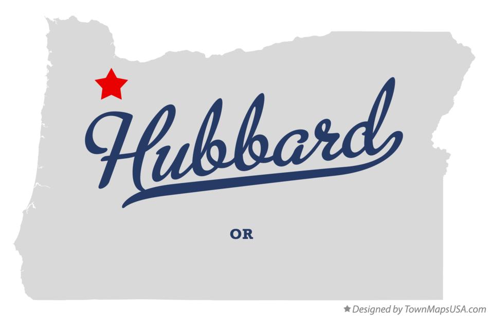 Map of Hubbard Oregon OR