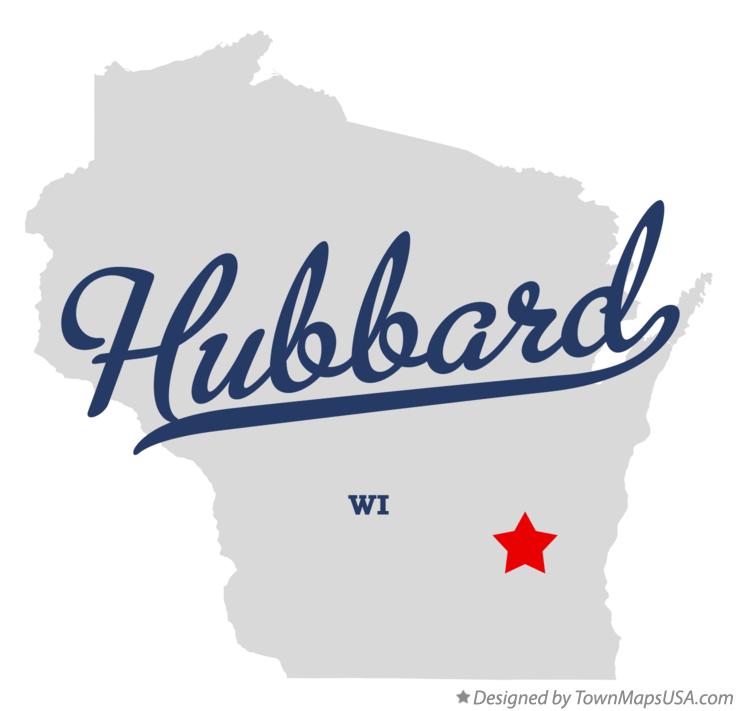 Map of Hubbard Wisconsin WI