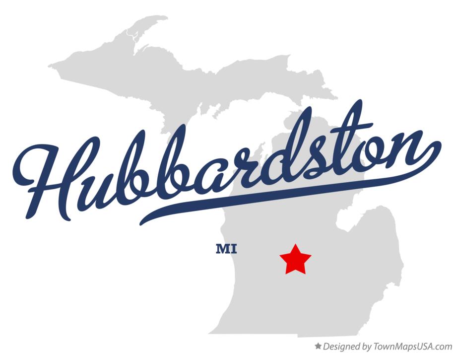 Map of Hubbardston Michigan MI