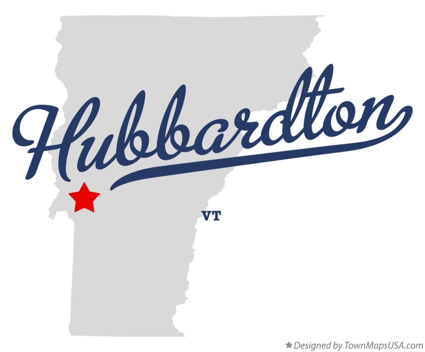 Map of Hubbardton Vermont VT