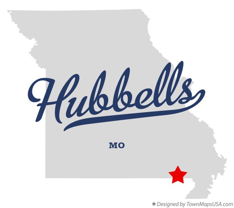 Map of Hubbells Missouri MO