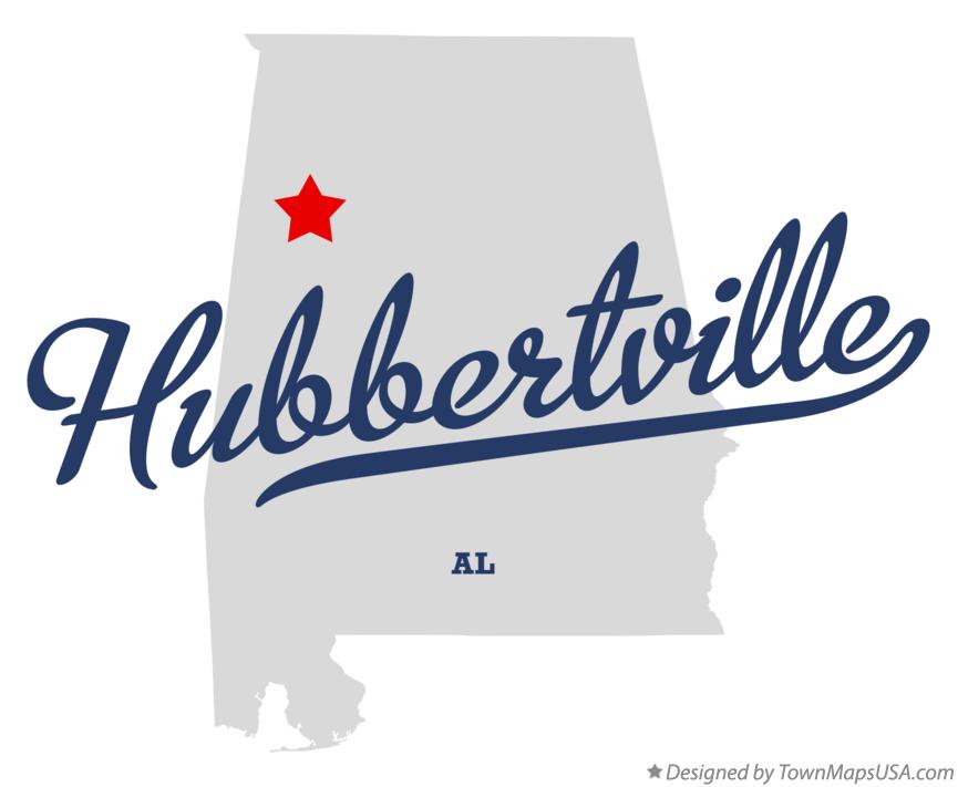 Map of Hubbertville Alabama AL