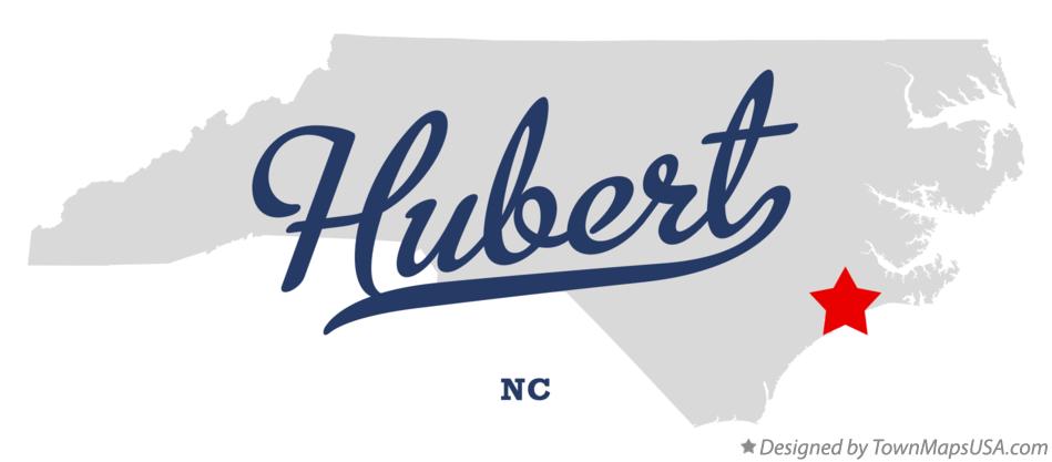 Map of Hubert North Carolina NC