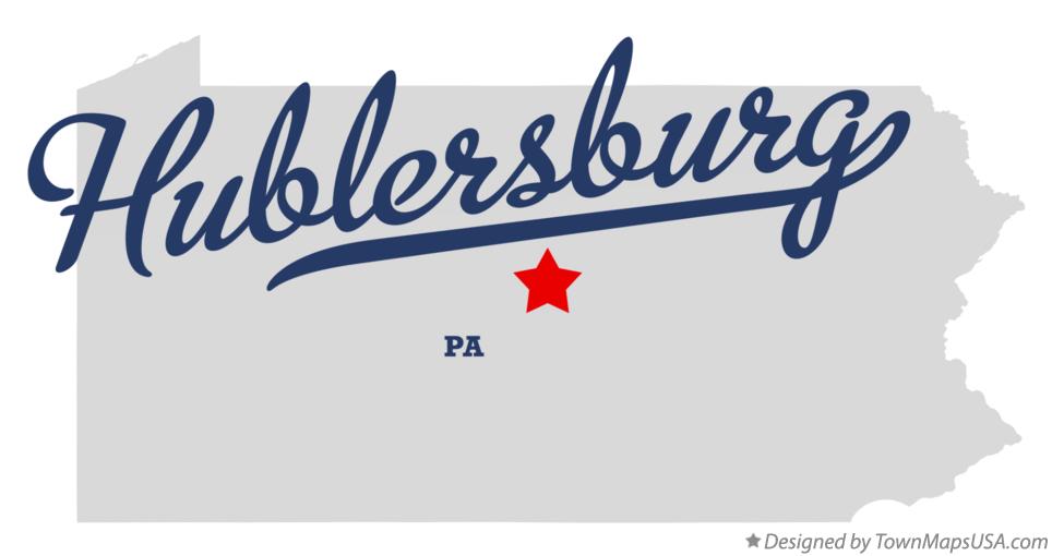 Map of Hublersburg Pennsylvania PA