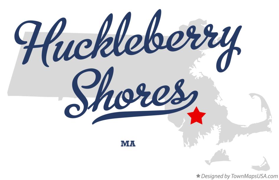 Map of Huckleberry Shores Massachusetts MA
