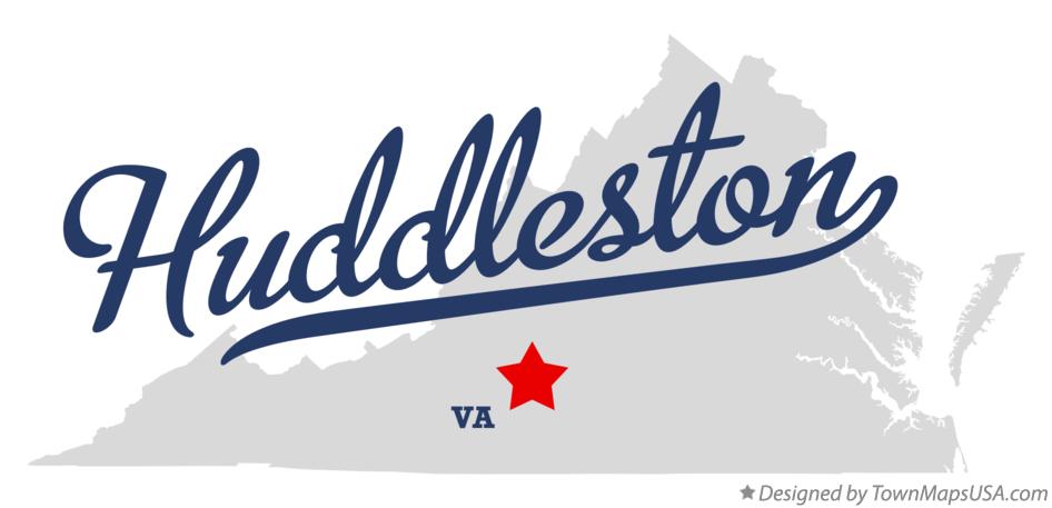 Map of Huddleston Virginia VA