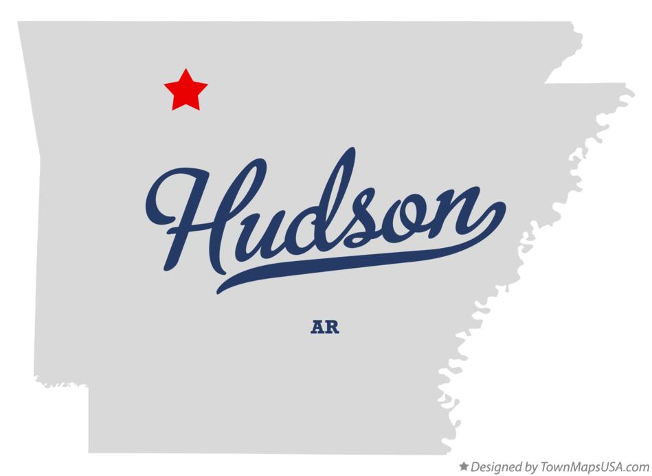 Map of Hudson Arkansas AR