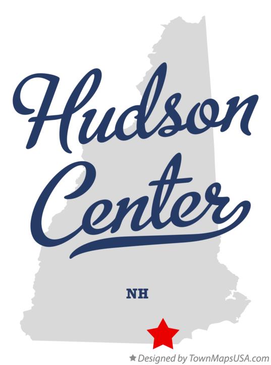 Map of Hudson Center New Hampshire NH