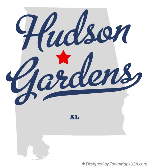 Map of Hudson Gardens Alabama AL