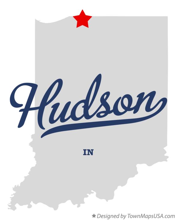 Map of Hudson Indiana IN