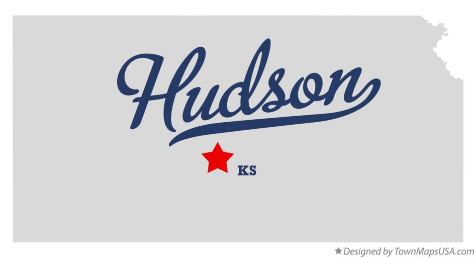 Map of Hudson Kansas KS