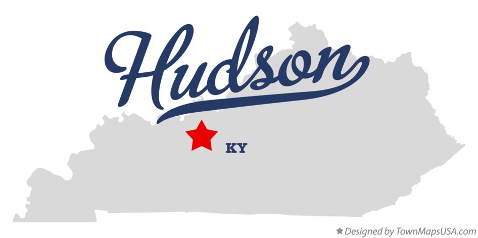 Map of Hudson Kentucky KY