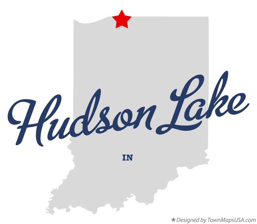 Map of Hudson Lake Indiana IN