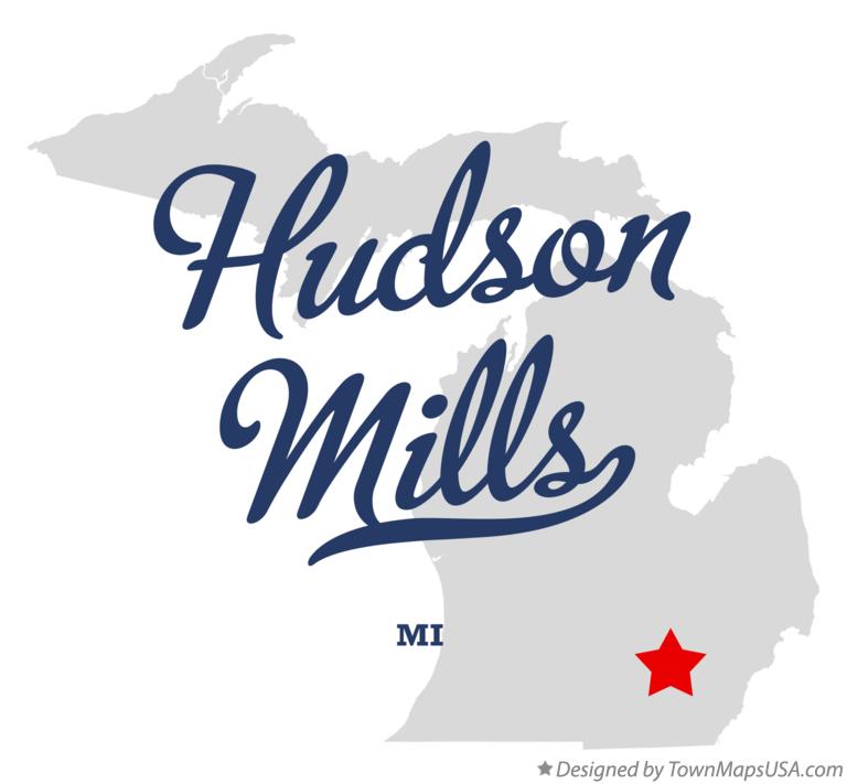 Map of Hudson Mills Michigan MI