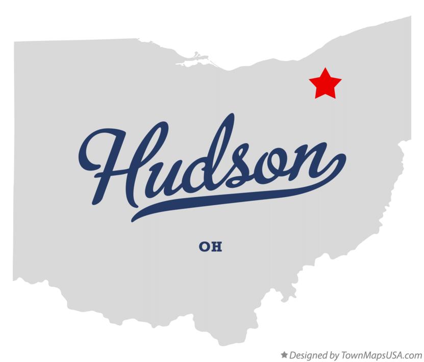 Map of Hudson Ohio OH