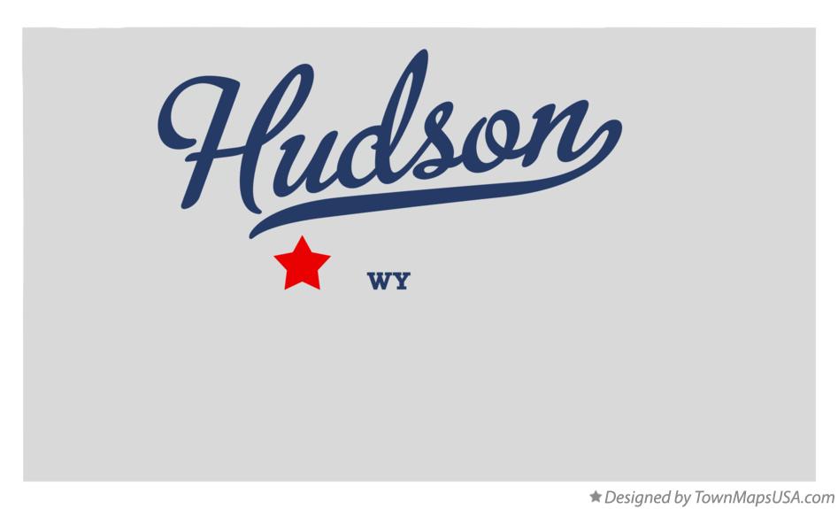 Map of Hudson Wyoming WY
