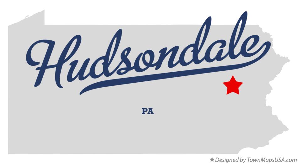 Map of Hudsondale Pennsylvania PA