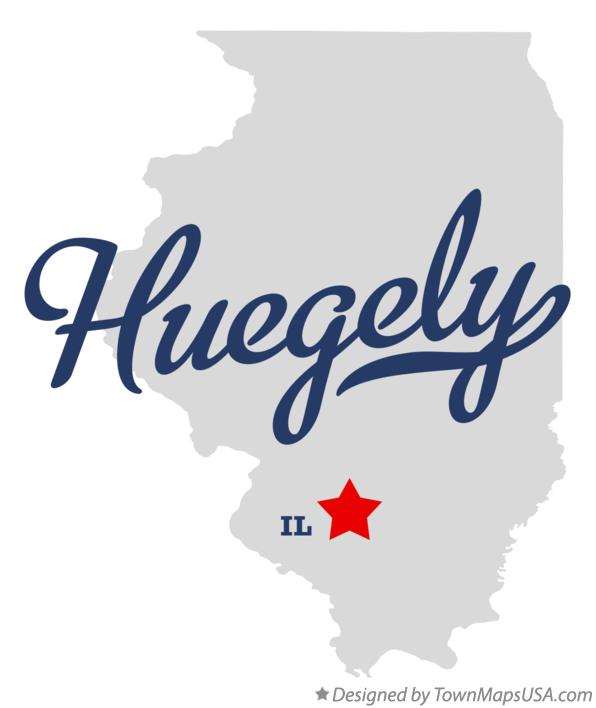 Map of Huegely Illinois IL