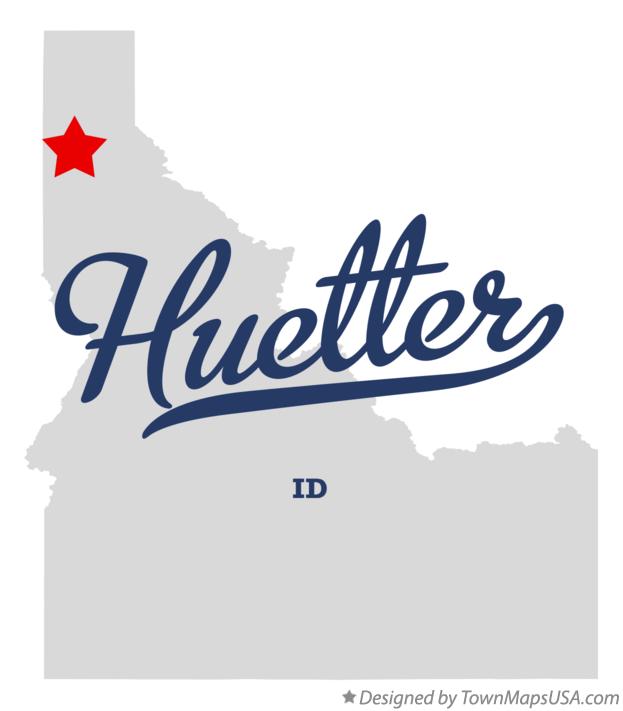 Map of Huetter Idaho ID