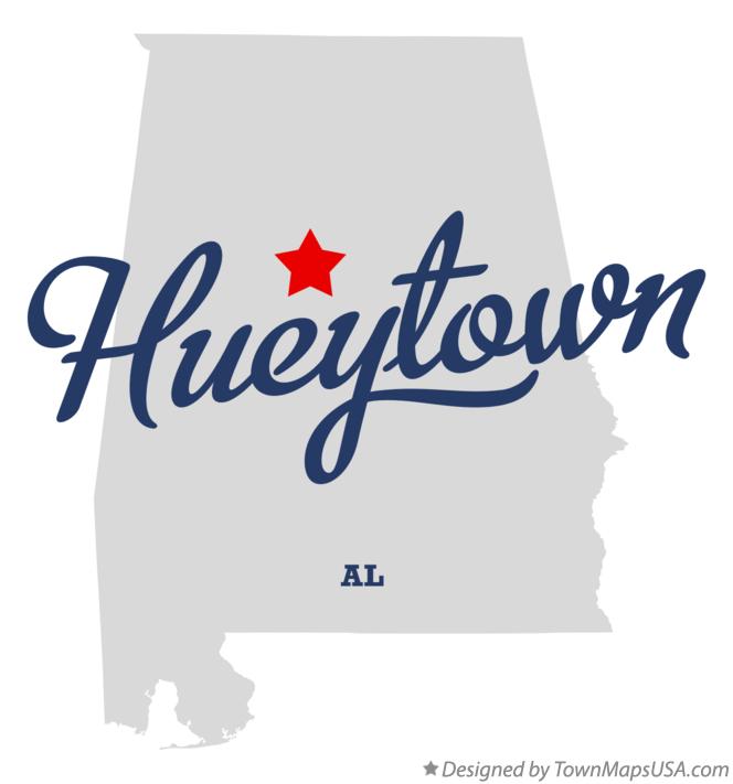 Map of Hueytown Alabama AL