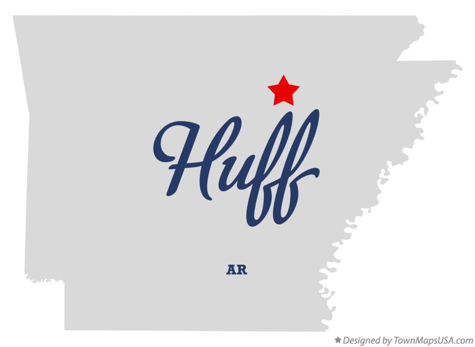 Map of Huff Arkansas AR