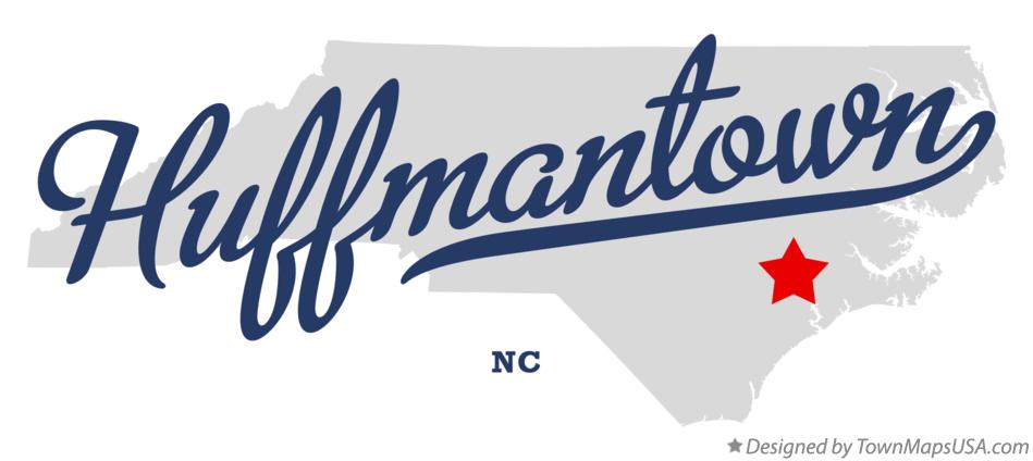 Map of Huffmantown North Carolina NC