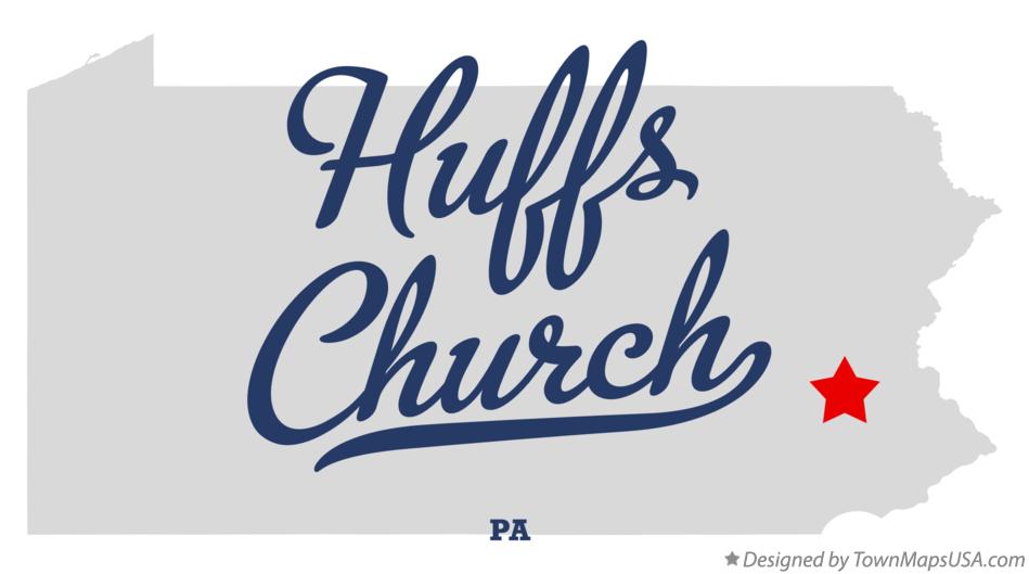 Map of Huffs Church Pennsylvania PA
