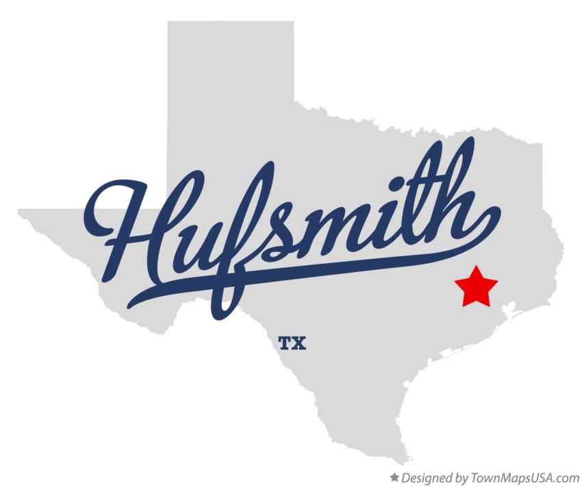 Map of Hufsmith Texas TX