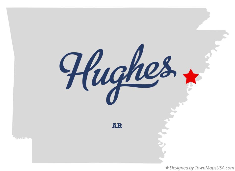 Map of Hughes Arkansas AR