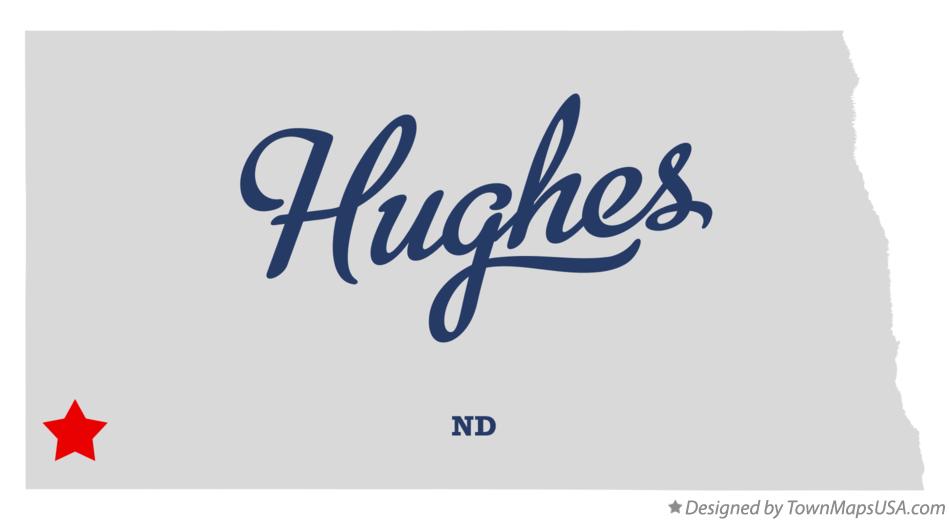 Map of Hughes North Dakota ND