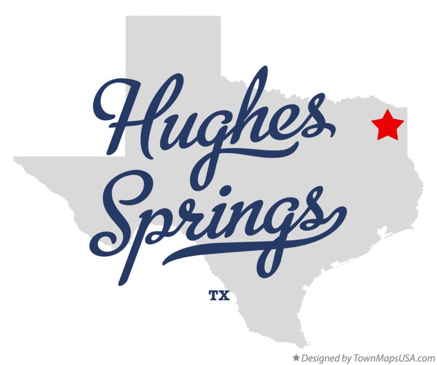 Map of Hughes Springs Texas TX