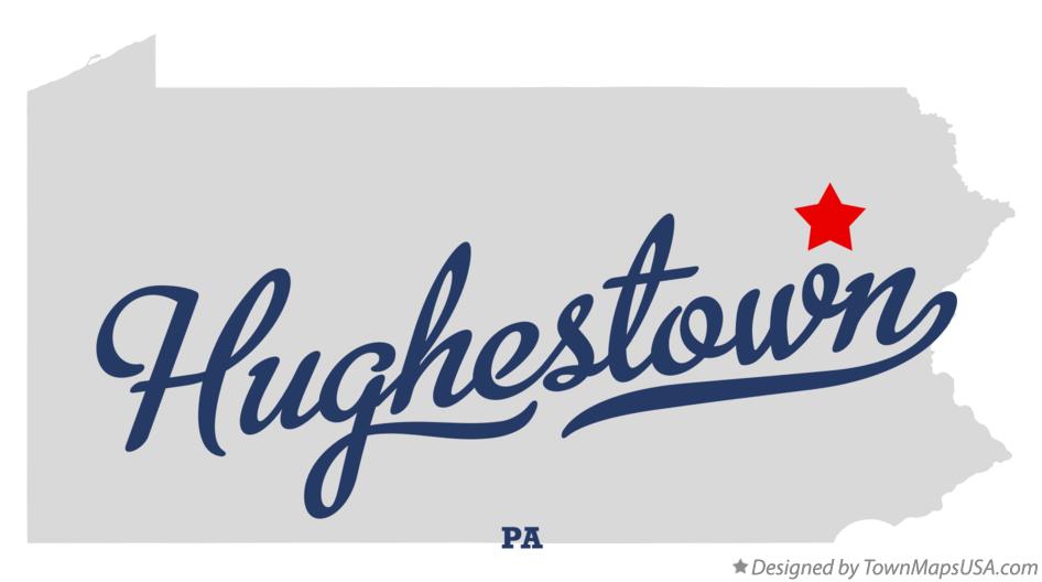 Map of Hughestown Pennsylvania PA
