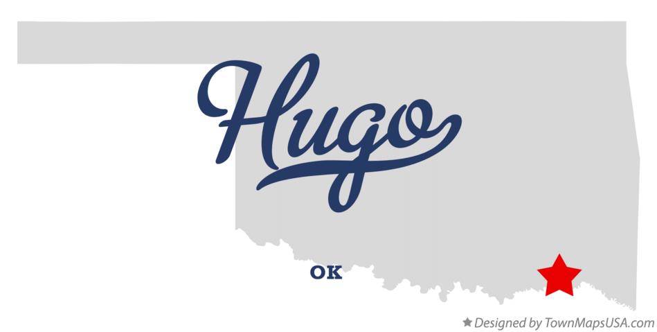 Map of Hugo Oklahoma OK
