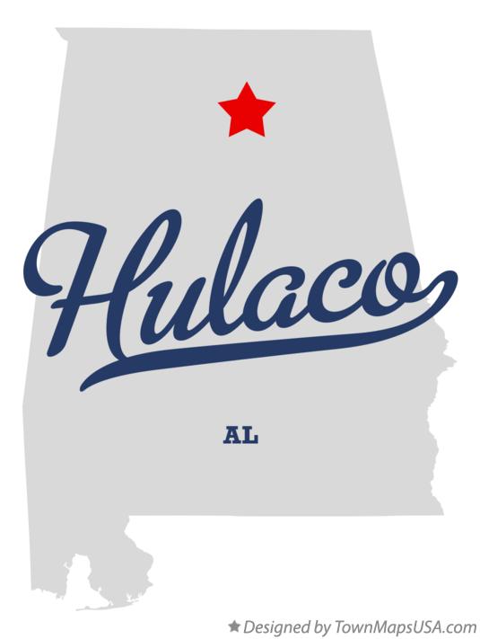 Map of Hulaco Alabama AL