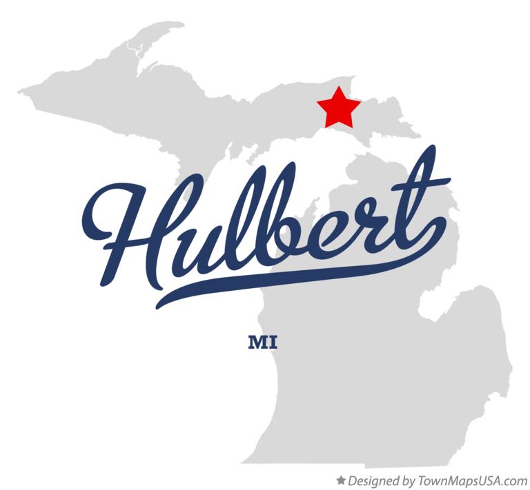 Map of Hulbert Michigan MI