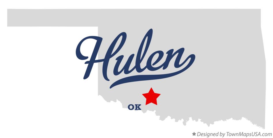 Map of Hulen Oklahoma OK