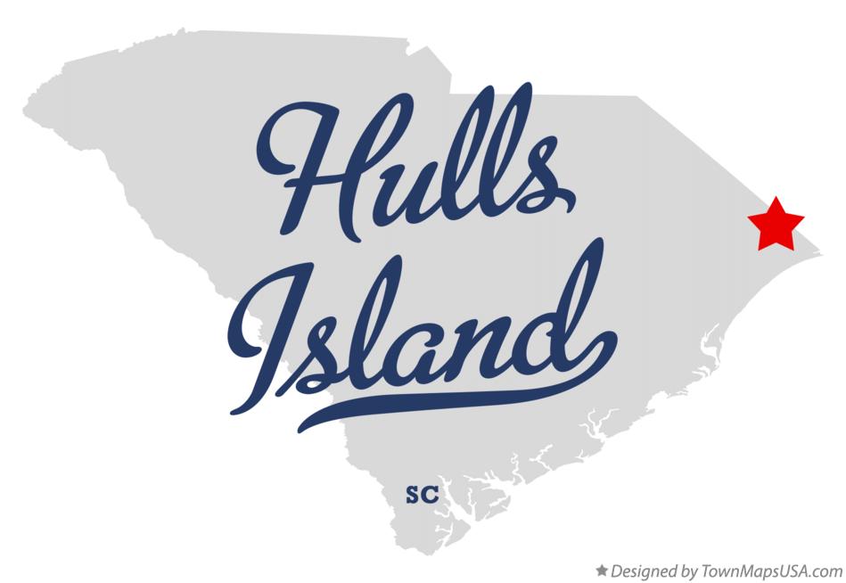 Map of Hulls Island South Carolina SC