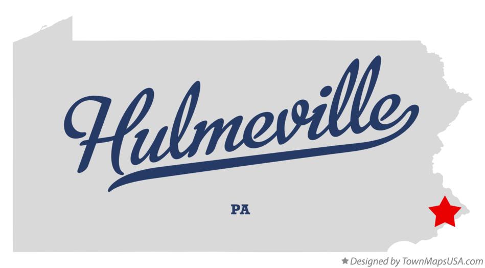 Map of Hulmeville Pennsylvania PA