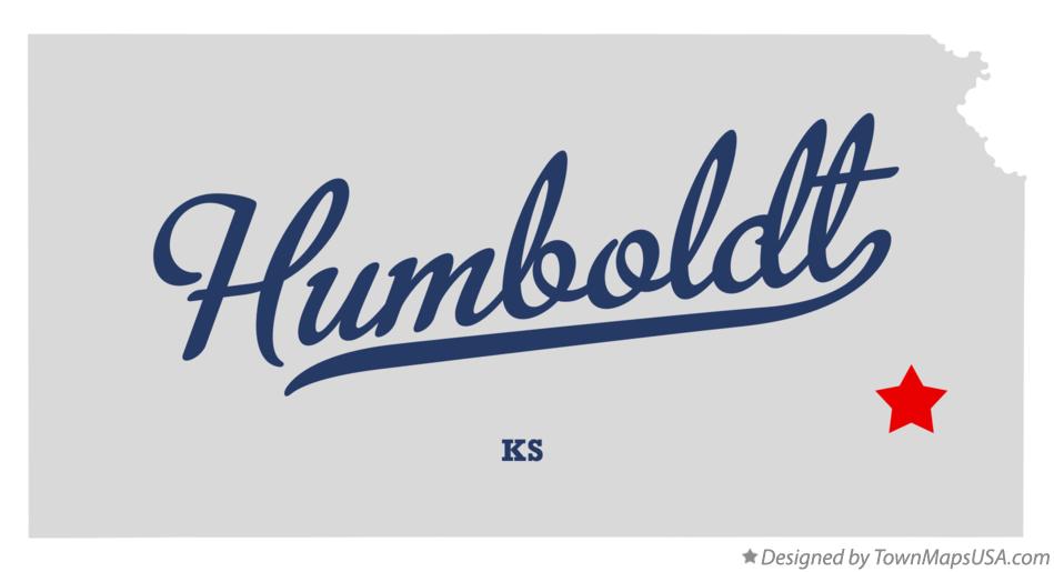 Map of Humboldt Kansas KS