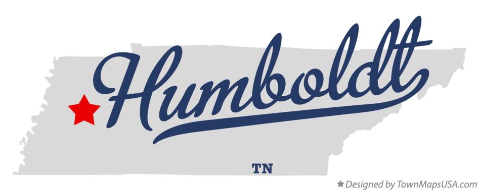 Map of Humboldt Tennessee TN
