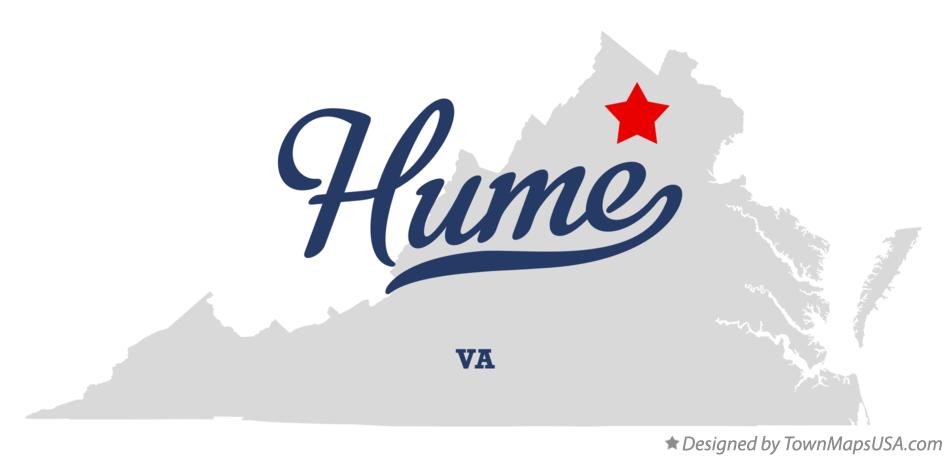 Map of Hume Virginia VA