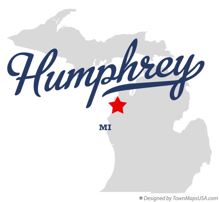 Map of Humphrey Michigan MI