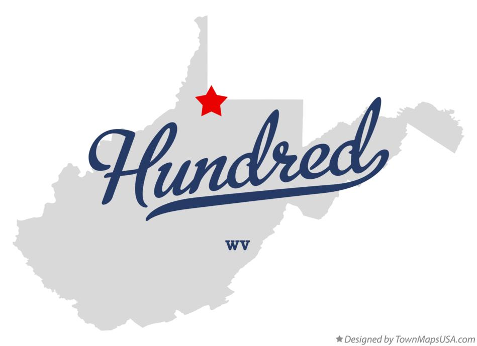 Map of Hundred West Virginia WV