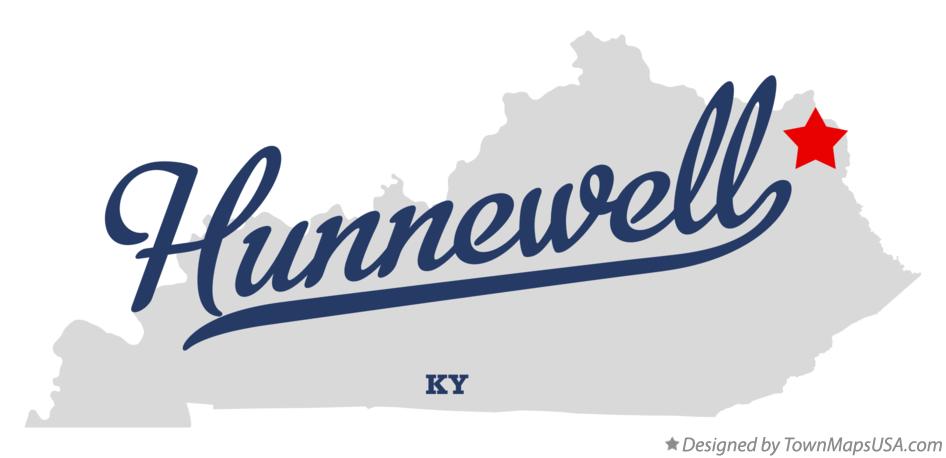 Map of Hunnewell Kentucky KY