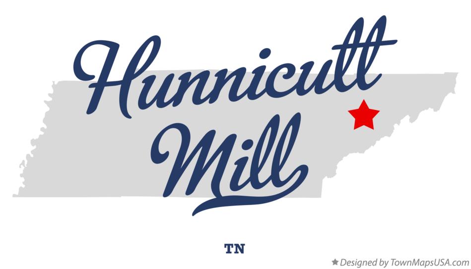 Map of Hunnicutt Mill Tennessee TN