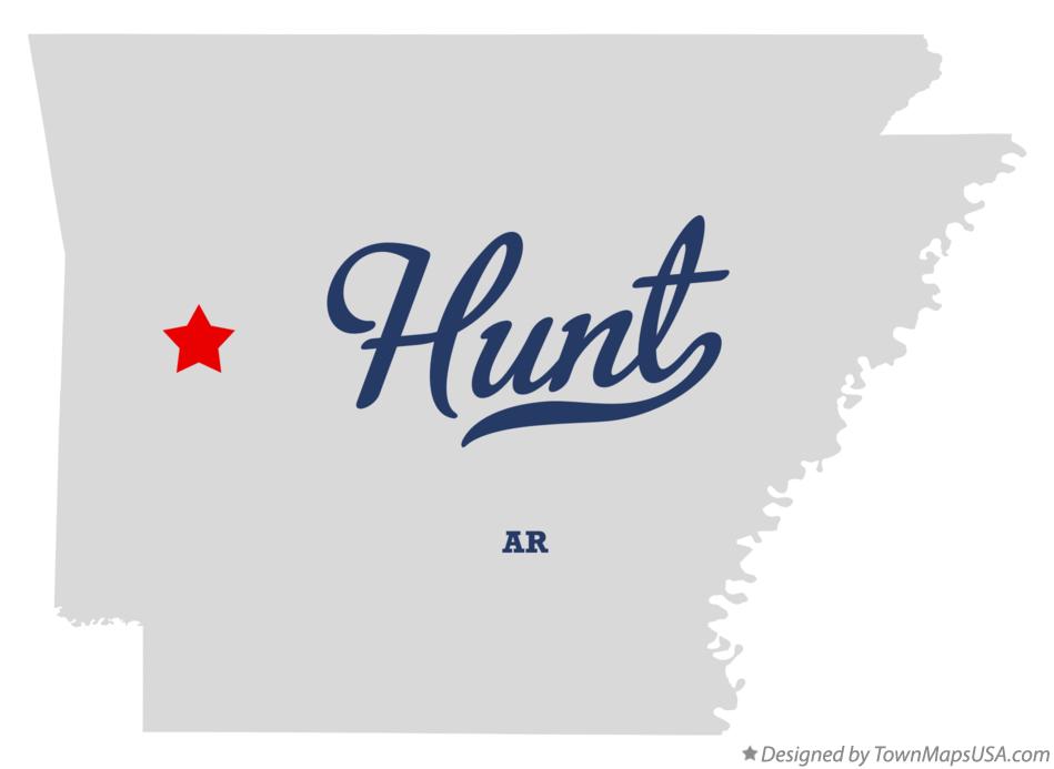 Map of Hunt Arkansas AR