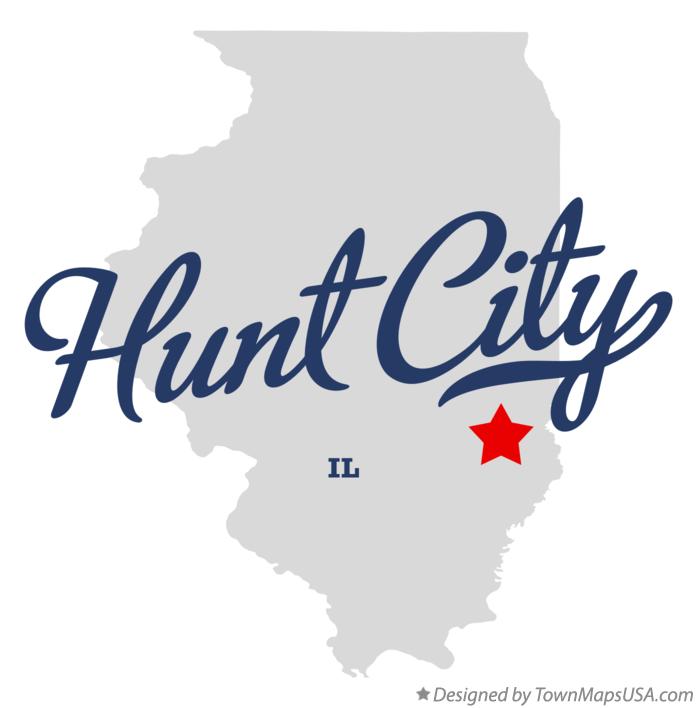Map of Hunt City Illinois IL