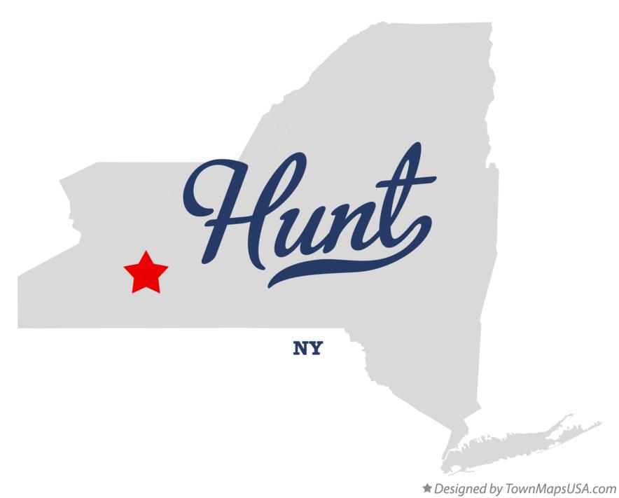 Map of Hunt New York NY