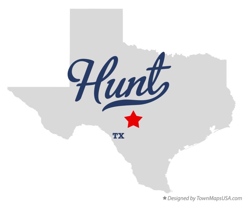 Map of Hunt Texas TX
