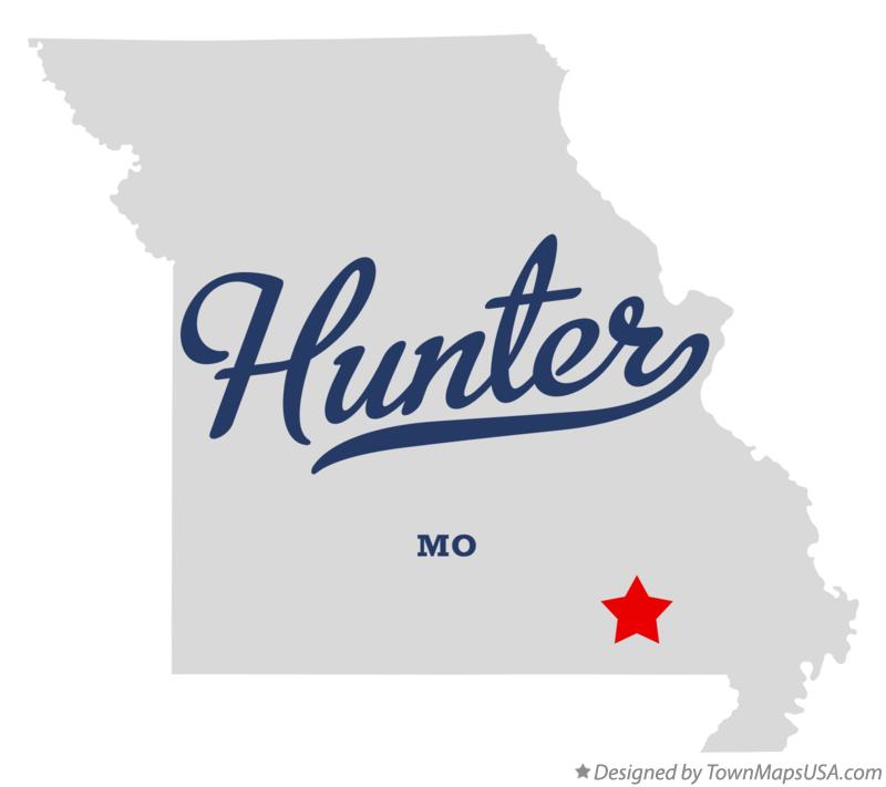 Map of Hunter Missouri MO